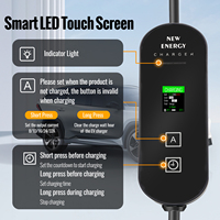 SUNNIGOO Nouveau chargeur EV de niveau 2 7KW 32A 110V-240V Type 1 Prise américaine à quatre trous IP65 Câble de 5m/10m Station de charge portable