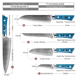 XITUO Damasco cuchillo de acero inoxidable cocina especial afilado conjunto <span class=keywords><strong>cuchillos</strong></span> <span class=keywords><strong>cortar</strong></span> verduras y <span class=keywords><strong>carne</strong></span> suministros de cocina con G10 - Product Image 2