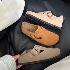 รองเท้า Birkenstocks Mocha Boston Style หนังวัวแท้ น้ำหนักเบา ทนทาน <span class=keywords><strong>พื้น</strong></span>รองเท้าทำจากไม้ก๊อก ให้การรองรับทุกแรงกระแทก เหมาะสำหรับฤดูใบไม้ผลิและฤดูหนาว - Product Image 3