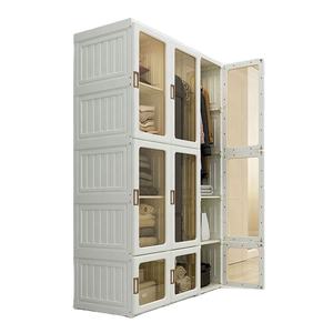 Soggiorno moderno armadi portatili pieghevoli in plastica armadio camera da letto armadio - Product Image 4