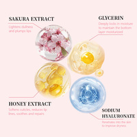 Masque pour les lèvres traitement collagène rose sans silicone hydratant éclaircissant Sakura hyaluronate acide collagène masque pour les lèvres