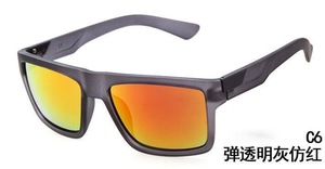 Gafas de sol con revestimiento reflectante de diseñador de marca, gafas de sol cuadradas con pinchos - Product Image 6
