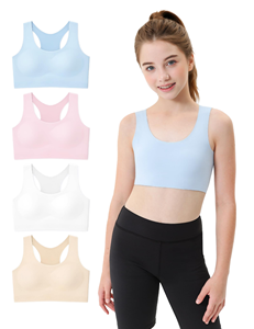 Soutien-gorge de sport pour femme grande taille, dos croisé et ouvert, à bretelles, léger, séchage rapide, respirant, couleur nude - Product Image 1