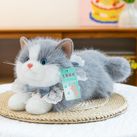 Peluche réaliste chat Ragdoll, jouet en peluche de qualité, simulation mignonne, chaton à longue fourrure, cadeau pour filles et amies, vente en gros