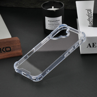 Étui transparent pour iPhone 16 Pro 16 Plus TPU PC quatre coins caméra surélevée Anti choc haute Transparent antichoc étuis de téléphone portable antichoc