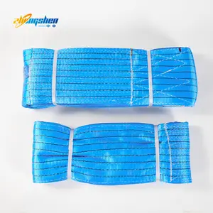 10 Ton PE Flat Webbing Sling Lifting Belt Color Code Lifting Belt Sling 6m Flat Braided Lifting Slings