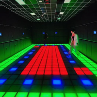 Jeux de mouvement de sol en carrelage à LED enfants détecteur de mouvement interactif projecteur jeu de sol éclairé avec logiciel de conception