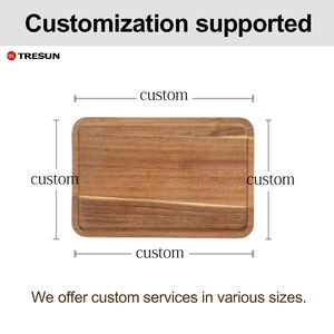 Planche à découper en bois d'acacia massif de haute qualité, rustique, vintage, décorative, gravée, antidérapante, lavable au lave-vaisselle - Product Image 6