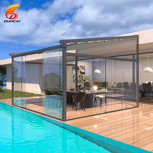 Pergola de jardin électrique rétractable automatique en aluminium, toit pliable, imperméable, cadre thermolaqué, idéale pour les terrasses - Product Image 4