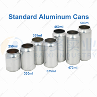 Boîtes de boisson en aluminium standard vides de 330 ml avec des extrémités faciles à ouvrir de diamètre 202