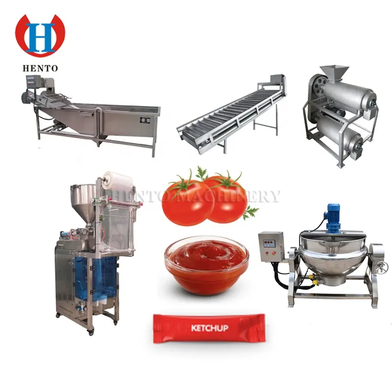 Máquina de salsa de tomate, línea de producción de concentrado de tomate, fabricación de pasta de tomate