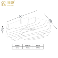 AORONG Échantillons Gratuits Panneaux de Plafond en Feutre 9mm Installation Facile Décoration Intérieure Innovante Baffles Acoustiques pour Plafond