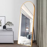 Miroir sur pied moderne en verre soufflé à la main, anti-explosion, écologique, avec cadre métallique, pour dressing ou décoration murale, tendance