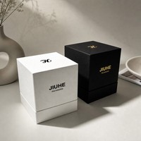 Emballage de luxe en carton rigide écologique personnalisé avec logo imprimé en feuille d'or quadricolore pour bijoux ou bougies