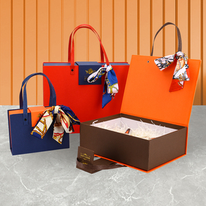 Fashion scarf shirt gift box portable luxury custom logo clothes paper box luxury shoe box