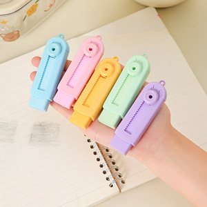 Ensemble d'effaceurs Push Pull en caoutchouc coloré rechargeable pour étudiants et enfants, papeterie - Product Image 3