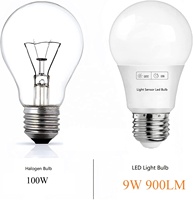 Ampoule LED A60 personnalisée OEM ODM avec capteur de lumière du jour, allumage automatique du crépuscule à l'aube, base E27 E26 B22