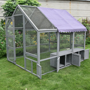 <span class=keywords><strong>Poulailler</strong></span> métallique pour 10 à <span class=keywords><strong>15</strong></span> poulets, cage à volailles avec accès facile, enclos pour <span class=keywords><strong>poules</strong></span>, habitat pour lapins avec couverture imperméable anti-UV - Product Image 2