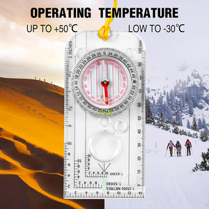 <span class=keywords><strong>Bussola</strong></span> Multifunzionale DC40-3A con Lente d'Ingrandimento per Escursionismo, Campeggio, Nautica, Lettura Mappe, Orientamento e Puntamento al Nord - Product Image 4