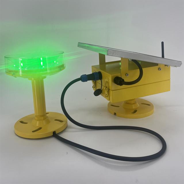 Solar Power Green LED Heliport TLOF Perimeter Light for Rooftop Helipad Safety