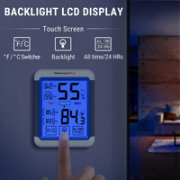 Thermopro TP55 Multifungsi, Termometer Dalam Ruangan Digital Hygrometer dengan Catatan Maks Min