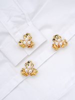 Penutup Kancing Berkualitas Tinggi 27MM/38MM, Paddle 3D Motif Bunga, Berhiaskan Rhinestone, Mutiara, dan Manik-manik, Perhiasan untuk Kemeja