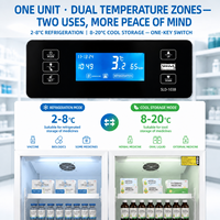 Congélateur commercial à portes vitrées, réfrigérateur pour cuisine et pharmacie, équipement médical cryogénique