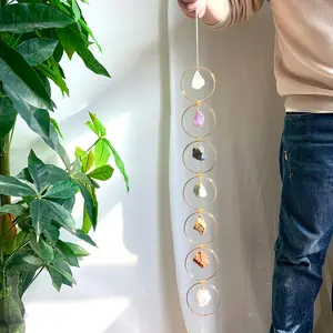 Hand gefertigte 7 Chakren Baum des Lebens Dreamcatcher Wandbehang natürliche Kristall heilung sener gie für Weihnachts dekorationen Liebes thema - Product Image 1