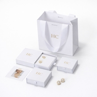 Boîte à bijoux haut de gamme avec tiroir rigide, insert en velours, estampage à chaud, logo personnalisé OEM pour l'emballage de bijoux de marque