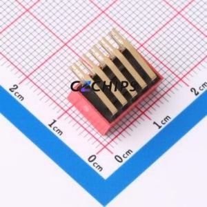 DT-05HT DIP Switch Through hole Component (THT),P=2.54mm Switch Flat Toggle, Raised Type Single Pole Single Throw 5 2.54mm - Product Image 2