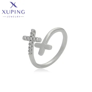 S00091890 xuping jewelry fashion elegant wedding rings couple set platinum plated Simple Synthetic CZ rings women