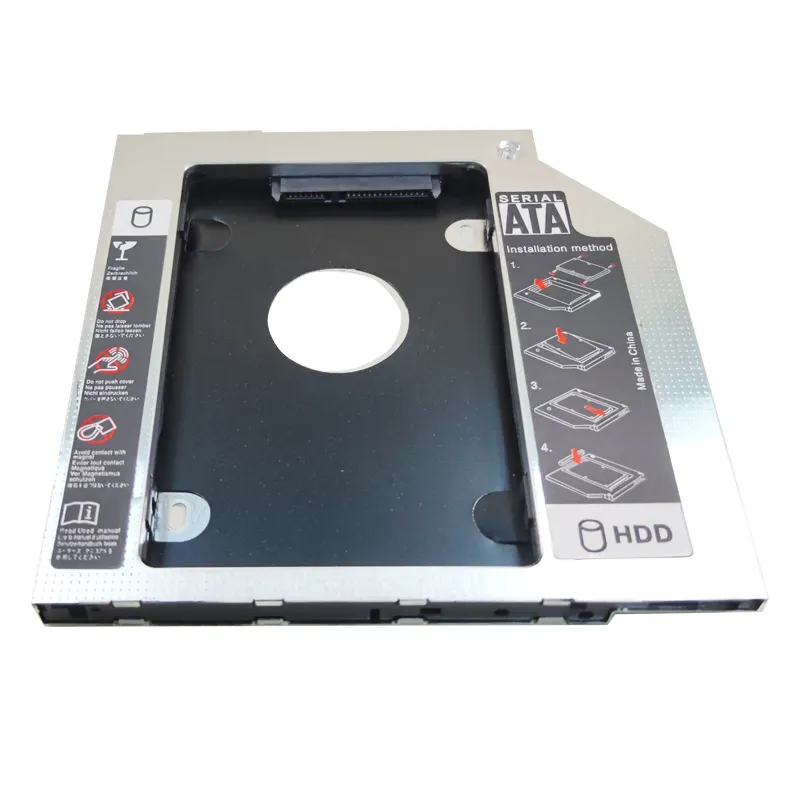 9.5mm 2nd 2.5 "SATA HDD SSD 하드 드라이브 디스크 DVD CD ROM 광학 SuperDrive 캐디 트레이 어댑터