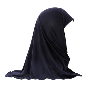 Großhandel 2-7 Jahre alt einfarbig dehnbar kleines Mädchen bereit, Hijab Tudung Instant Kid Hijab Turban Instant Kid Hijab zu tragen - Product Image 4