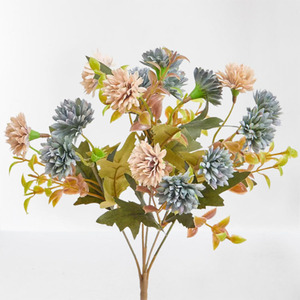Flores artificiales decorativas para decoración <span class=keywords><strong>de</strong></span> boda, claveles <span class=keywords><strong>de</strong></span> jardín, Otoño, lila, venta al por mayor - Product Image 3