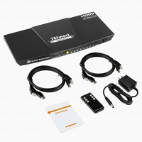 Interruptor KVM USB de 4 puertos para Monitor de PC, dispositivo con 1 USB para teclado de ordenador, ratón y Monitor
