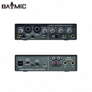 Tarjeta de Sonido AOSHEN Pro USB para Estudio de Grabación, Compatible con Micrófono de 48v, Interfaz Mezcladora de Audio Estéreo para Transmisión en Vivo - Product Image 3