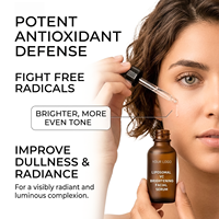 Sérum Équilibrant à la Vitamine C pour le Visage – Lisse les Ridules et les Rides – Squalane Végétalien Sans Gluten – Éclaircissant et Hydratant – 30ml – OEM Marque Privée