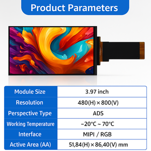 Nhà sản xuất IPS 480*800 mipi RGB 4 inch <span class=keywords><strong>Mini</strong></span> HDMI vuông TFT LCD <span class=keywords><strong>mini</strong></span> Màn hình hiển thị cảm ứng mô-đun Bảng điều khiển - Product Image 4