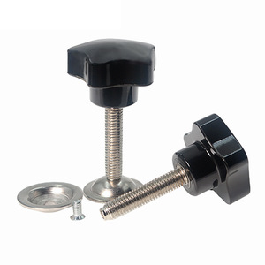 Five Pointed Star Screw With Pressure Plate Metric Bright Finish Corrosion Resistant Class 8.8 Standard Thread Bakelite Knob - Product Image 1