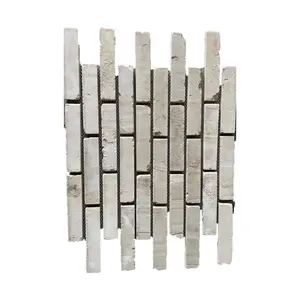 China White Clay Bricks Antique White Clay Brick On Mesh For Bathroom