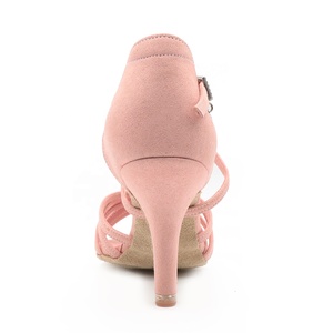 Offre Spéciale en Stock BD danse professionnelle <span class=keywords><strong>Salsa</strong></span> salle de bal pratique <span class=keywords><strong>chaussures</strong></span> rose Performance sandales à talons femmes <span class=keywords><strong>chaussures</strong></span> de danse latine - Product Image 4
