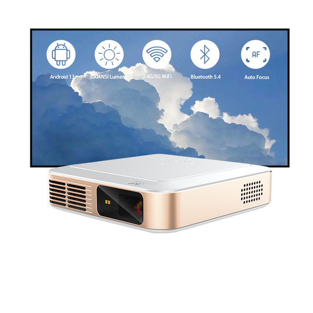 Homan S-230 DLP Mini Projector Full HD Portable Android 2.4G/5G WiFi Mobile Phone Mirroring Outdoor Pocket Cinema