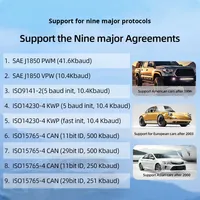 Herramienta de Diagnóstico OBD, Detector de Fallas de Automóviles, Lector de Códigos con 1 Año de Garantía para Automóviles de Gasolina de 12 V, Compatible con Inglés