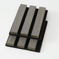 Panneau mural acoustique en lattes de bois, panneau absorbant le son en fibre de polyester pour la décoration de la maison, du studio et du bureau