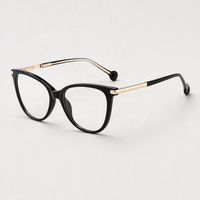 Lunettes optiques carrées pour femmes en TR90 avec détails de branches en métal, montures de lunettes en acétate pour femmes, montures optiques en TR90