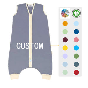 Sac de couchage en coton biologique pour bébé, sac de couchage pour bébé <span class=keywords><strong>avec</strong></span> <span class=keywords><strong>jambes</strong></span>, sac de couchage écologique, sac de couchage pour bébé <span class=keywords><strong>avec</strong></span> fermeture éclair bidirectionnelle - Product Image 1