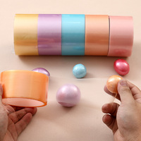 Balle sensorielle adhésive pour enfants - Jouet artisanal anti-stress à faire soi-même, balle de jeu colorée réutilisable