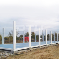 PTH Maison conteneur préfabriquée moderne empilable de 20 pieds, structure en acier galvanisé, panneaux sandwich en acier, garantie de 2 ans pour hôtel