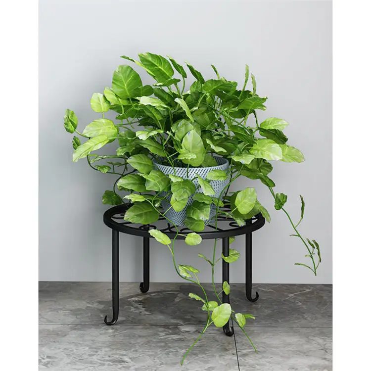 Indoor Outdoor Pflanz gefäß halter Rack Gold Eisen Metall Verstellbarer Indoor Pot Plant Blumen ständer