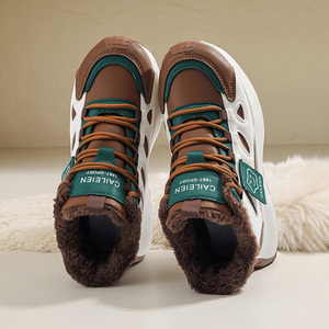 Chaussures de course décontractées à plateforme pour <span class=keywords><strong>femme</strong></span>, style mode, à lacets, hiver, bout unique, confortables, chaudes, en peluche, pour l'extérieur - Product Image 6